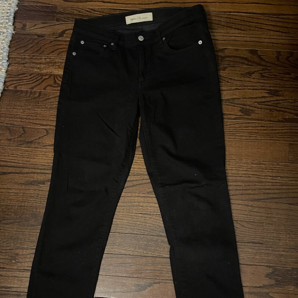 Gap Real Straight Black Jeans Size 28R